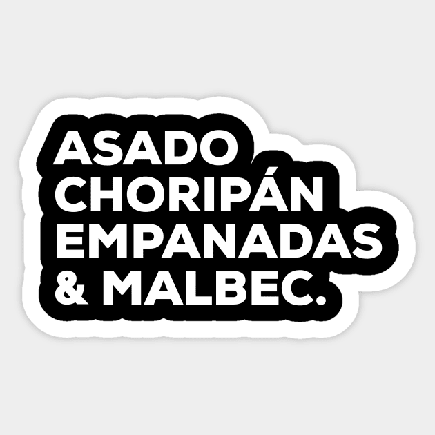 Argentine Cuisine Sticker by MessageOnApparel